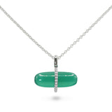 DIAMANTA GREEN AGATE NECKLACE