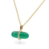 DIAMANTA GREEN AGATE NECKLACE