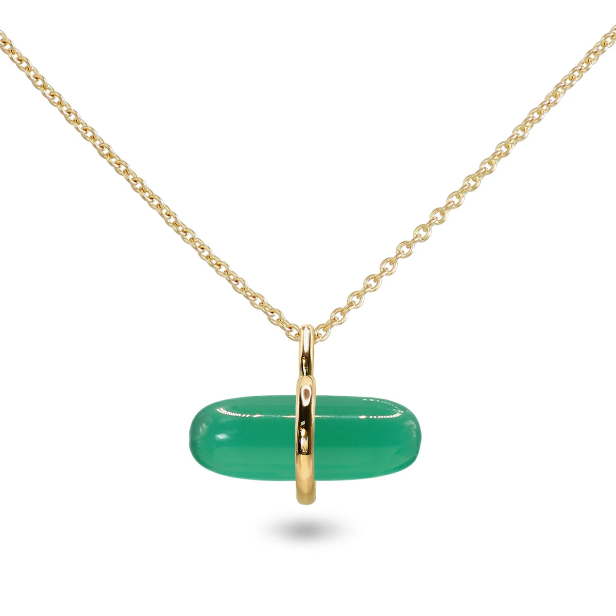 AURUM GREEN AGATE NECKLACE